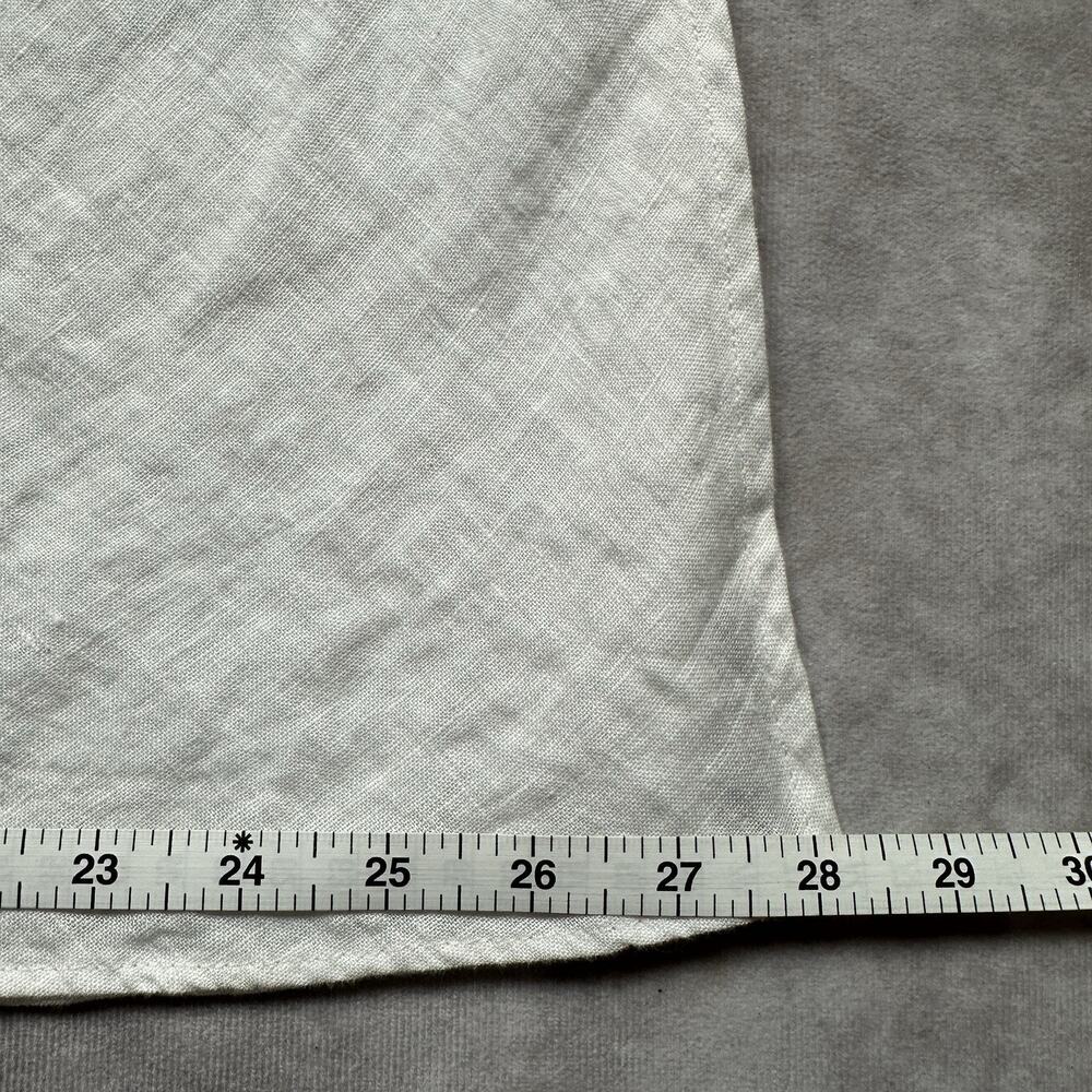 J Crew White 100% Linen Slip Skirt NWT Maxi Flounce Hem Pull On Half Lined Small - Picture 12 of 16